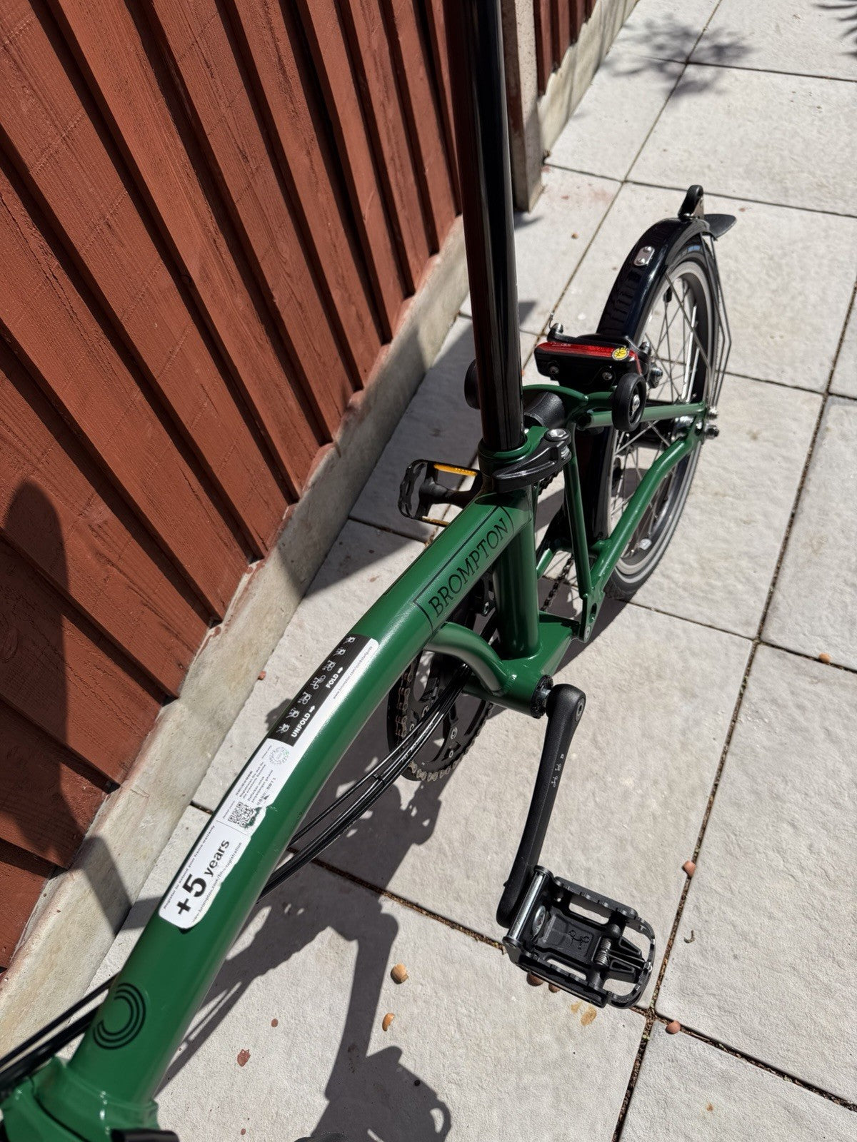 Brompton C Line Folding Bike 6-Speed, High Bar, Green