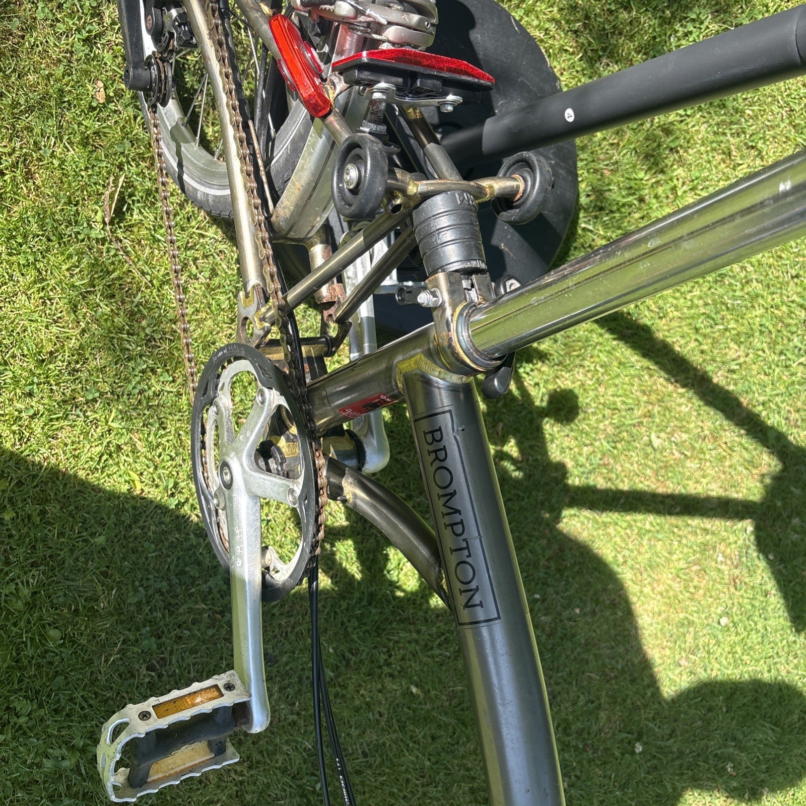 Brompton Folding Bike 6-Speed, Raw Lacquer