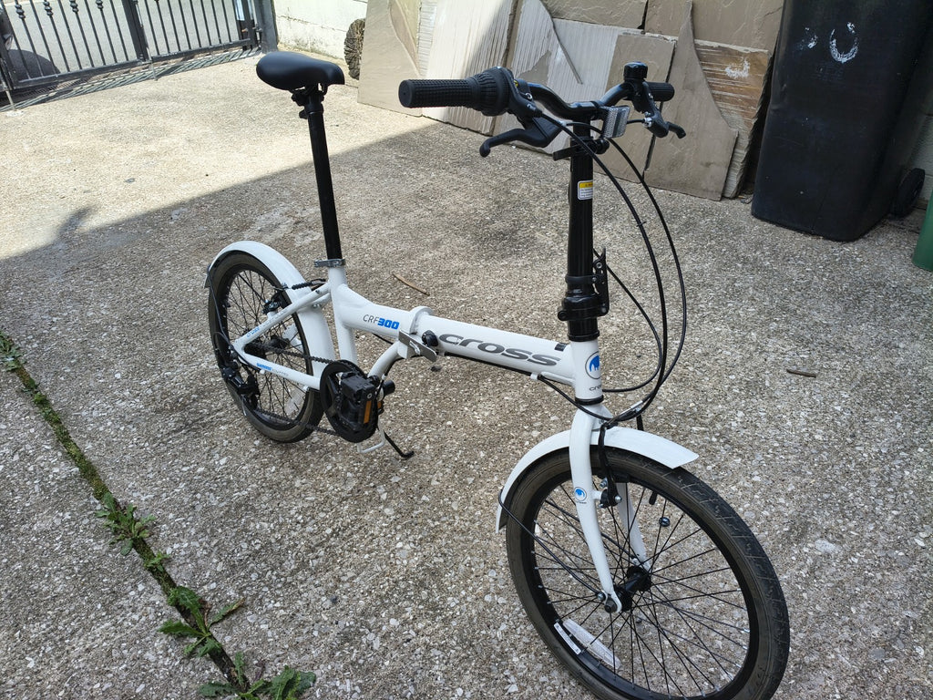 Cross CRF300 Folding Bike White, 20-inch Wheels