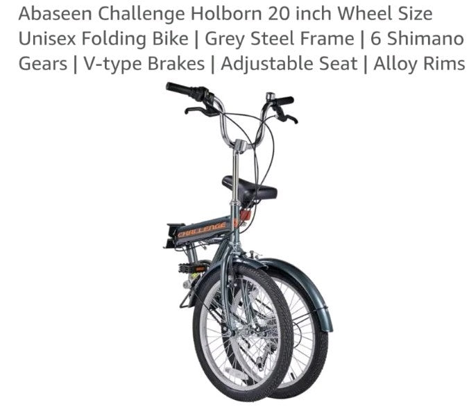Holborn Challenge Folding Bike 20" Wheels, 6-Speed