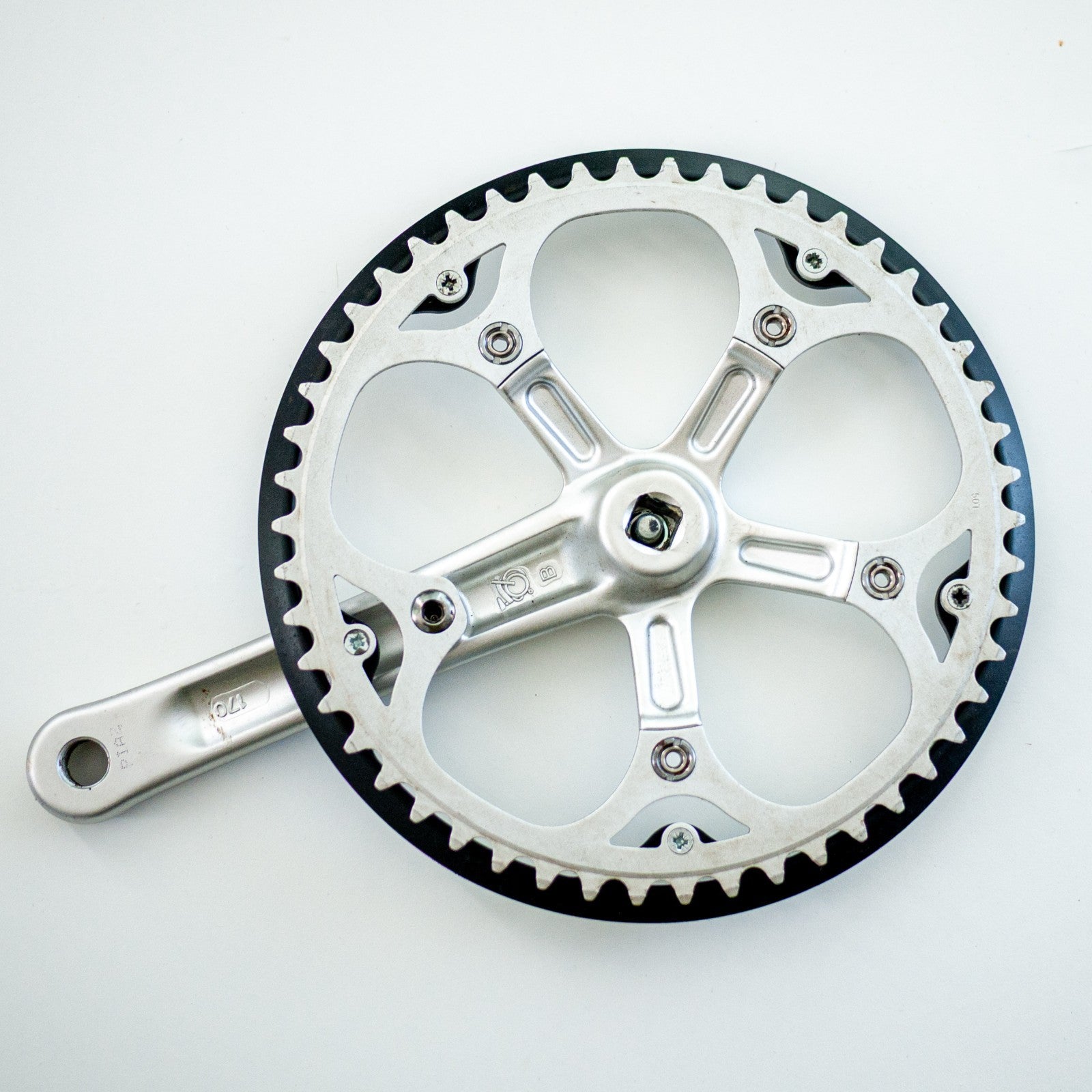 Brompton Folding Bike  Spider Crankset Crank 50T Silver Free Postage