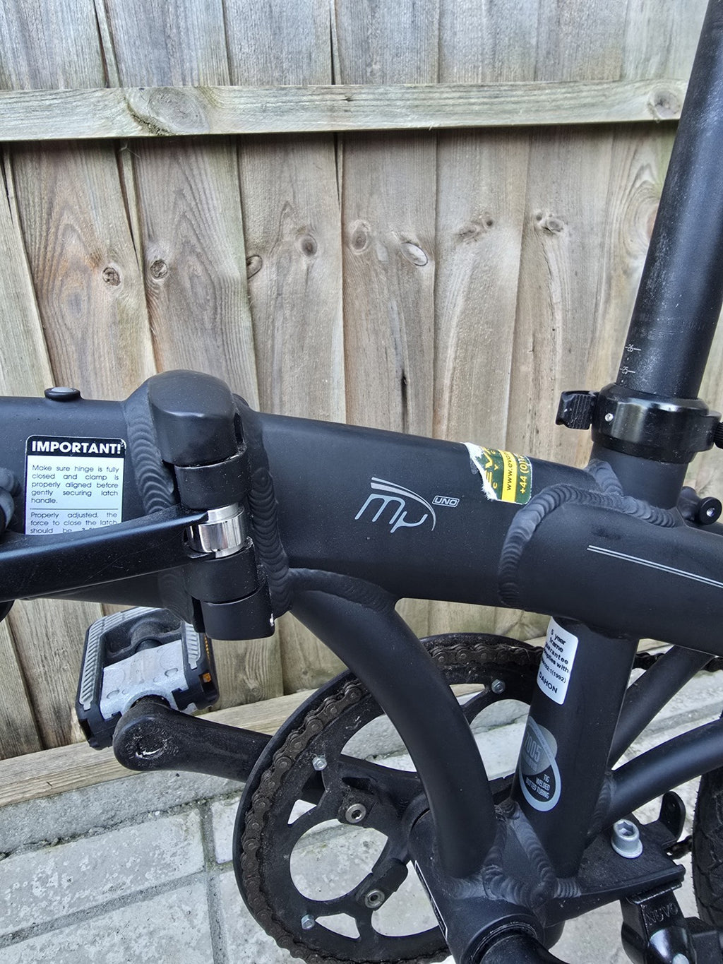 Dahon Mu Uno Black Folding Bike Single Speed