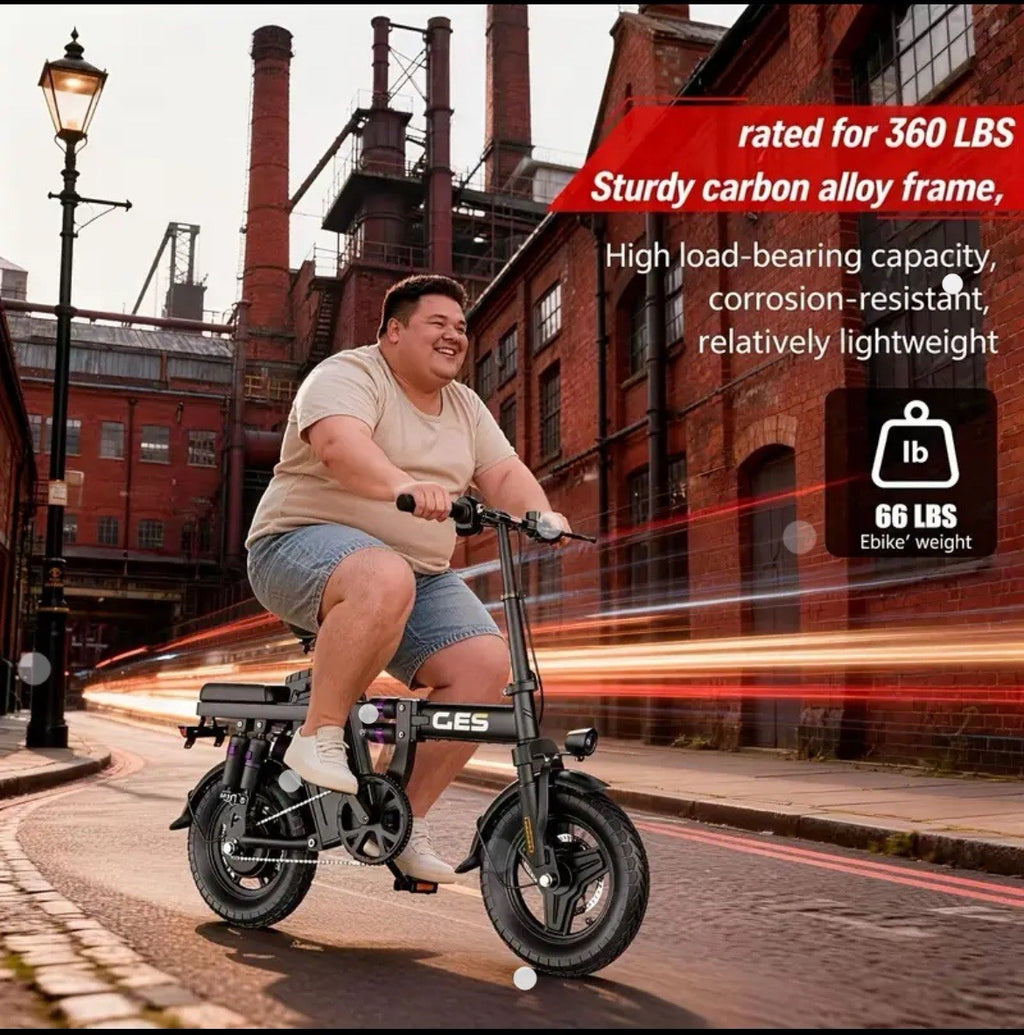 All-terrain Folding Bicycle, 15MPH, 250w(Higher Peak Value After Boost)