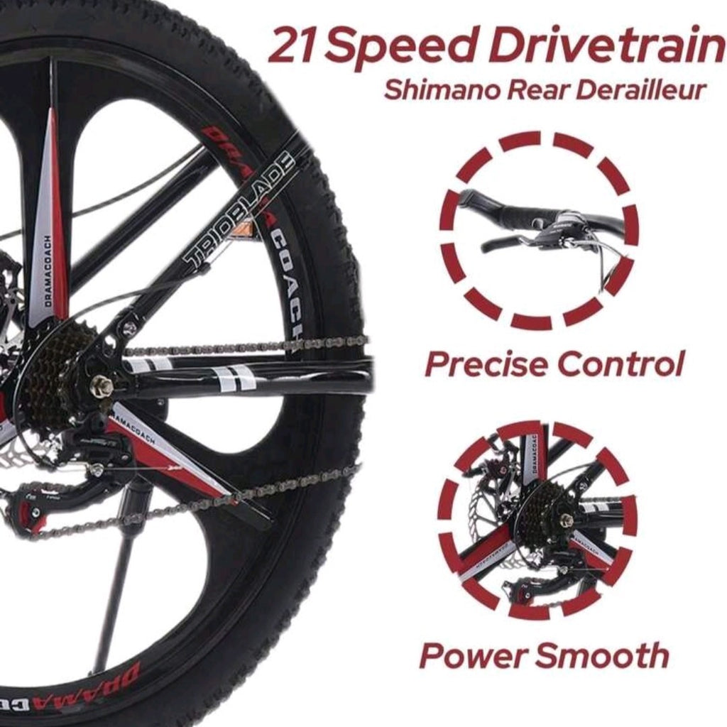 24"-27.5"Folding Mountain Bike 21Speed Full Suspension Bicycle For Men WomenGift