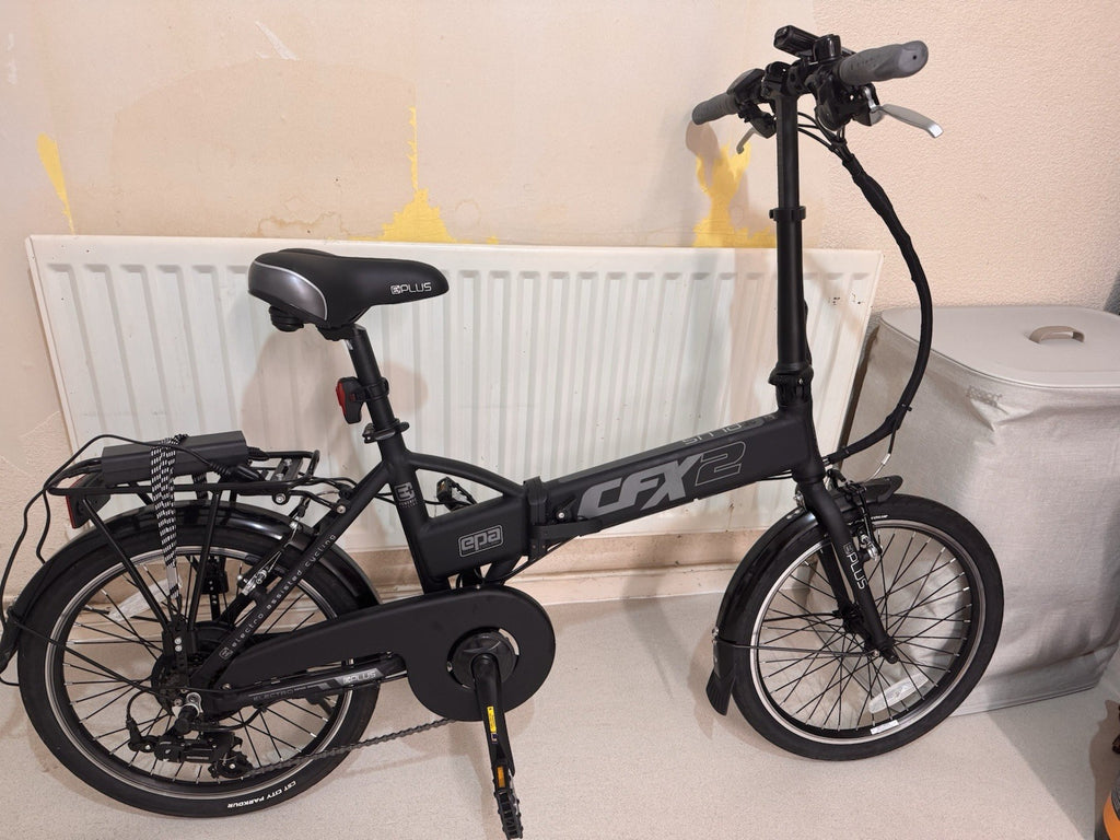 G Plus GF 20 20in Folding Bike 7-Speed Black V-Brakes and accessories.