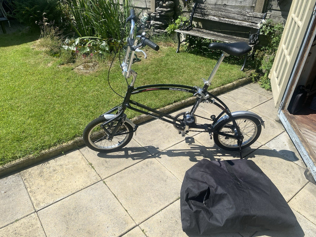 Big Fish Folding Bike 20in Black/Silver, Caliper Side-Pull, Mudguards