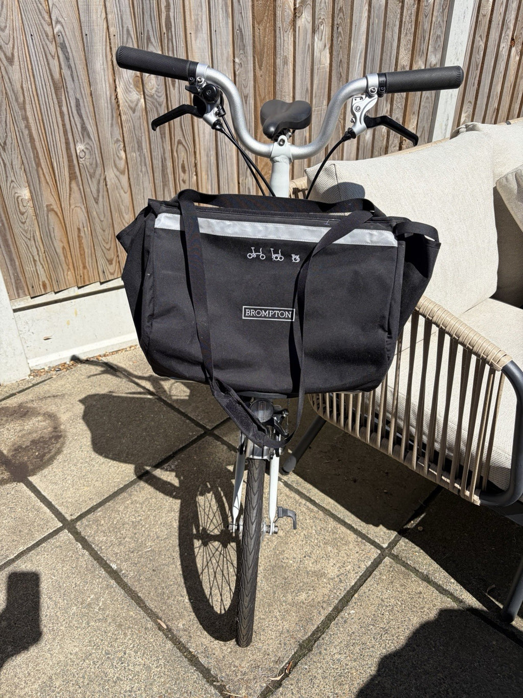 Brompton M3L 3 Speed Folding Bike 2019 White + Genuine Brompton Bag
