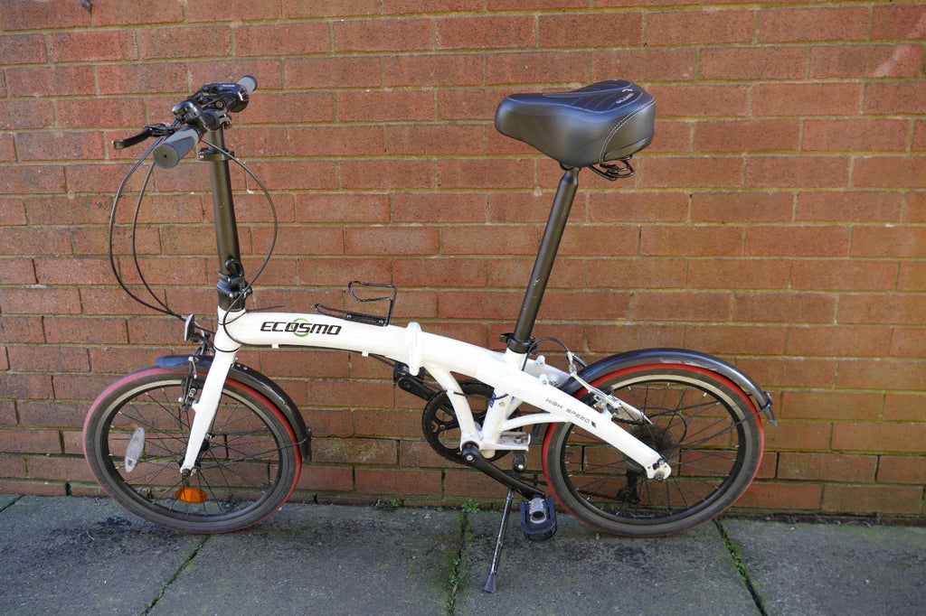 Ecosmo 20AF09BL 20" Wheel 12kg Lightweight Alloy Folding City Bicycle - White