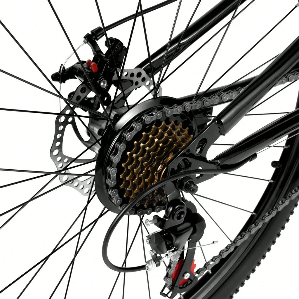 26 in Folding Mountain Bike 21-Speed MTB Bicycle Full Suspension Disc Brake Bike