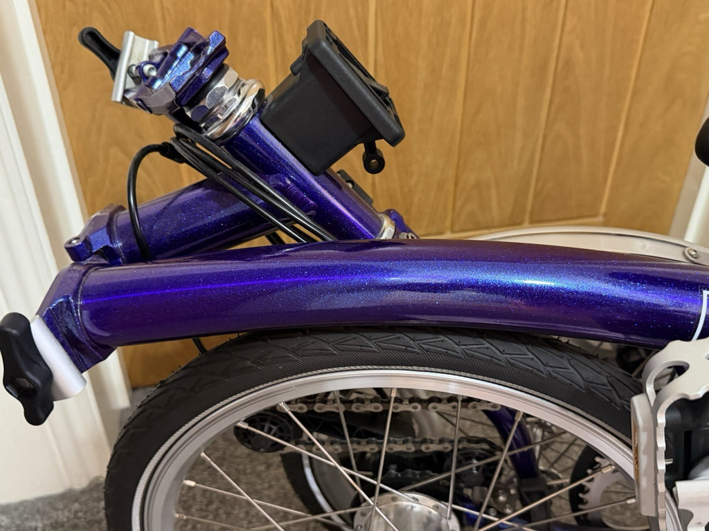 BROMPTON M6L FOLDING BIKE IN METALLIC PURPLE