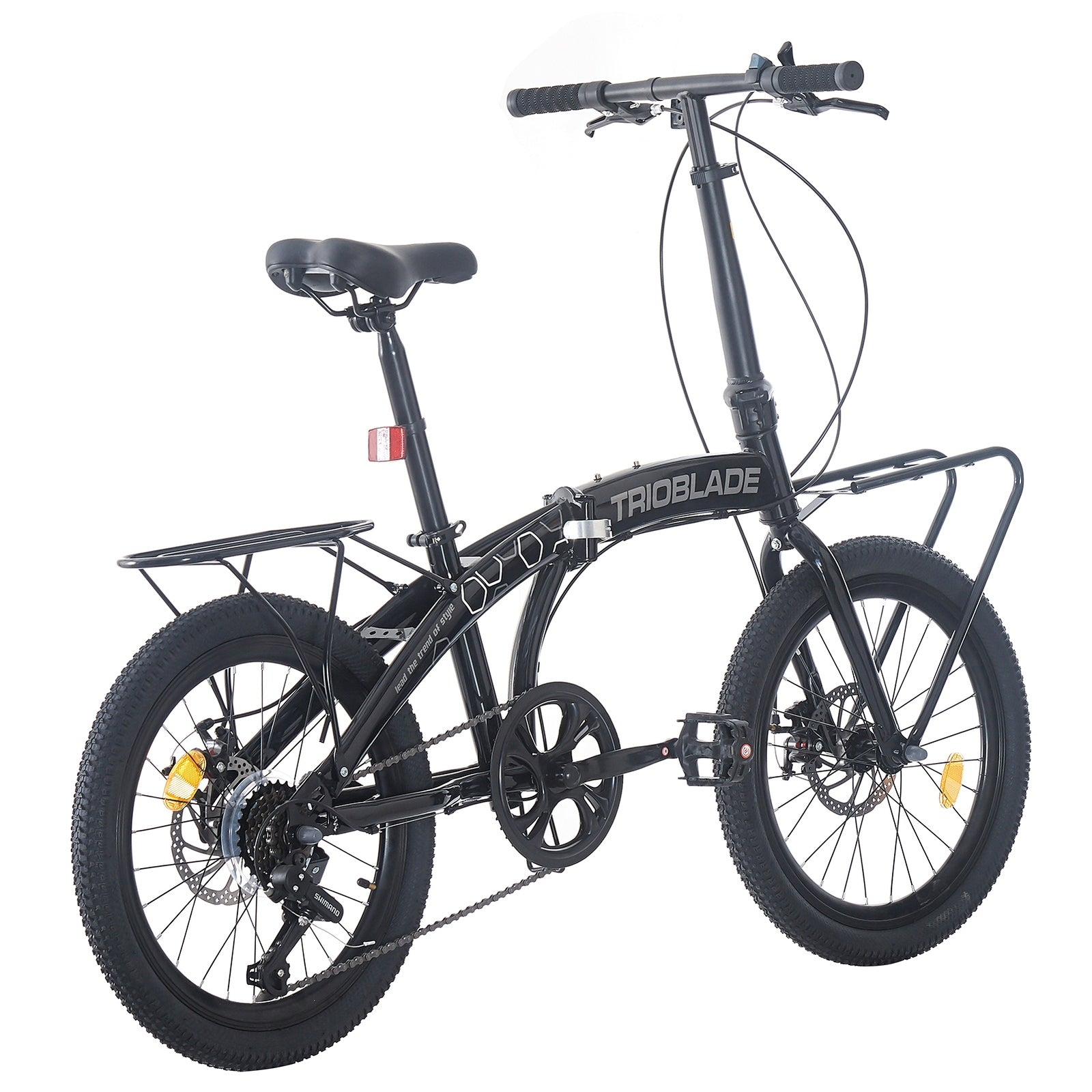 Folding Bicycle 20 Inch Bikes for Adults 7-Speed Variable Foldable City Bicycle