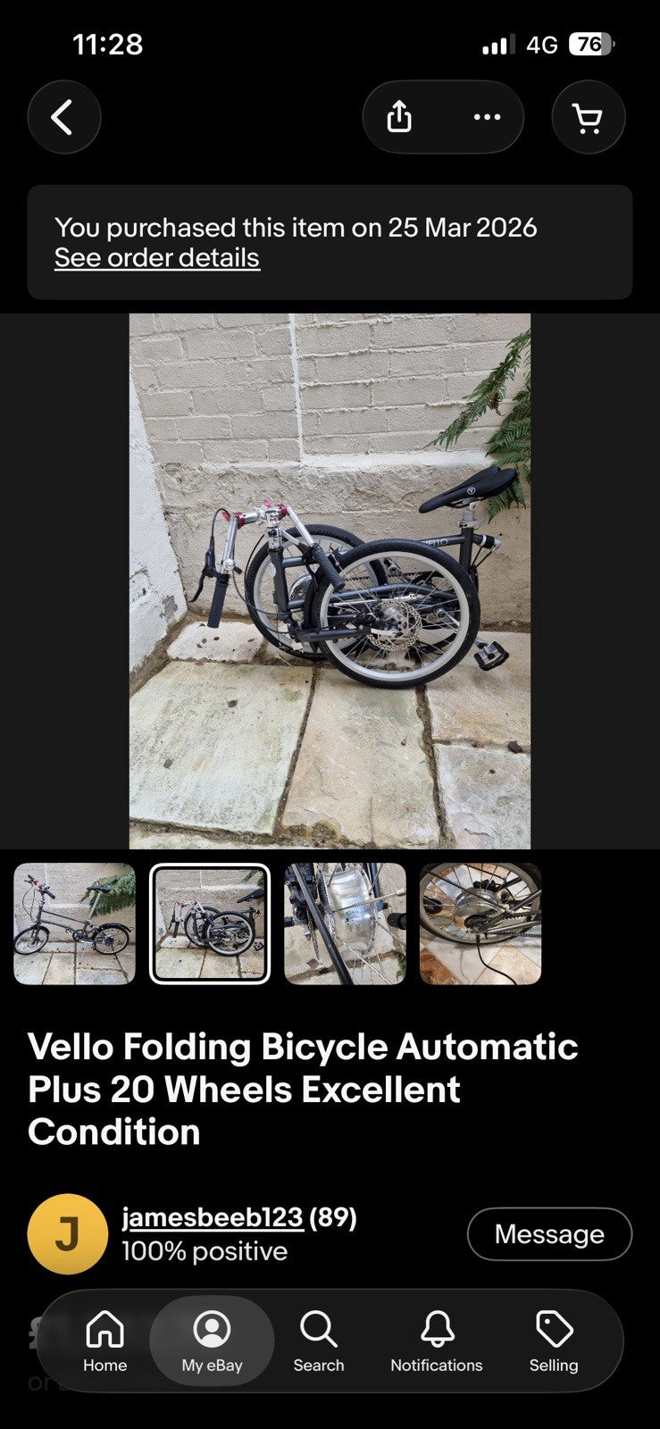 Vello Folding Bicycle Automatic Plus 20 Wheels Good  Condition