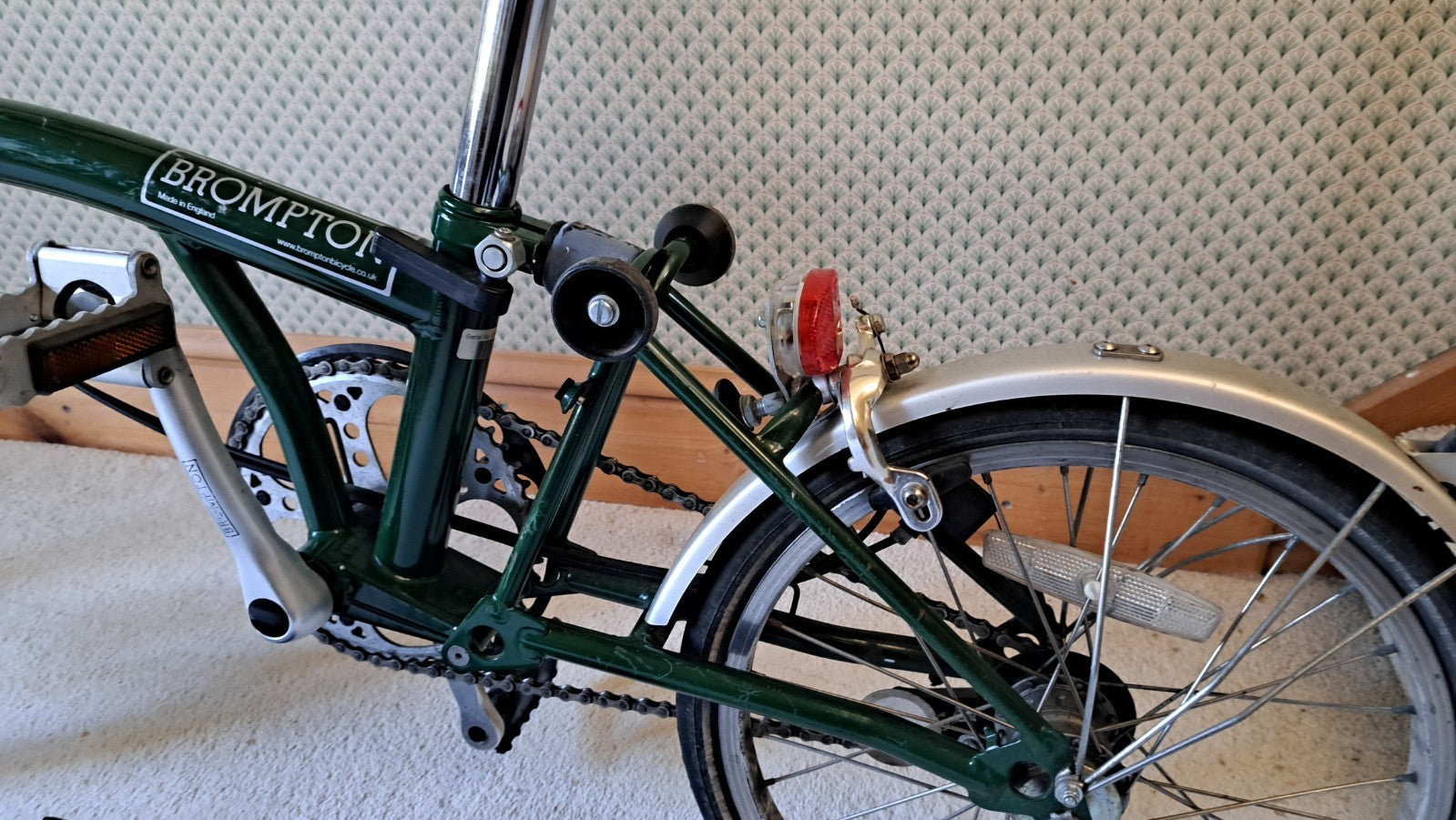 Vintage Brompton M3L . 3 Speed. Racing Green. FRONT BAG. VGC. Stored for 20years
