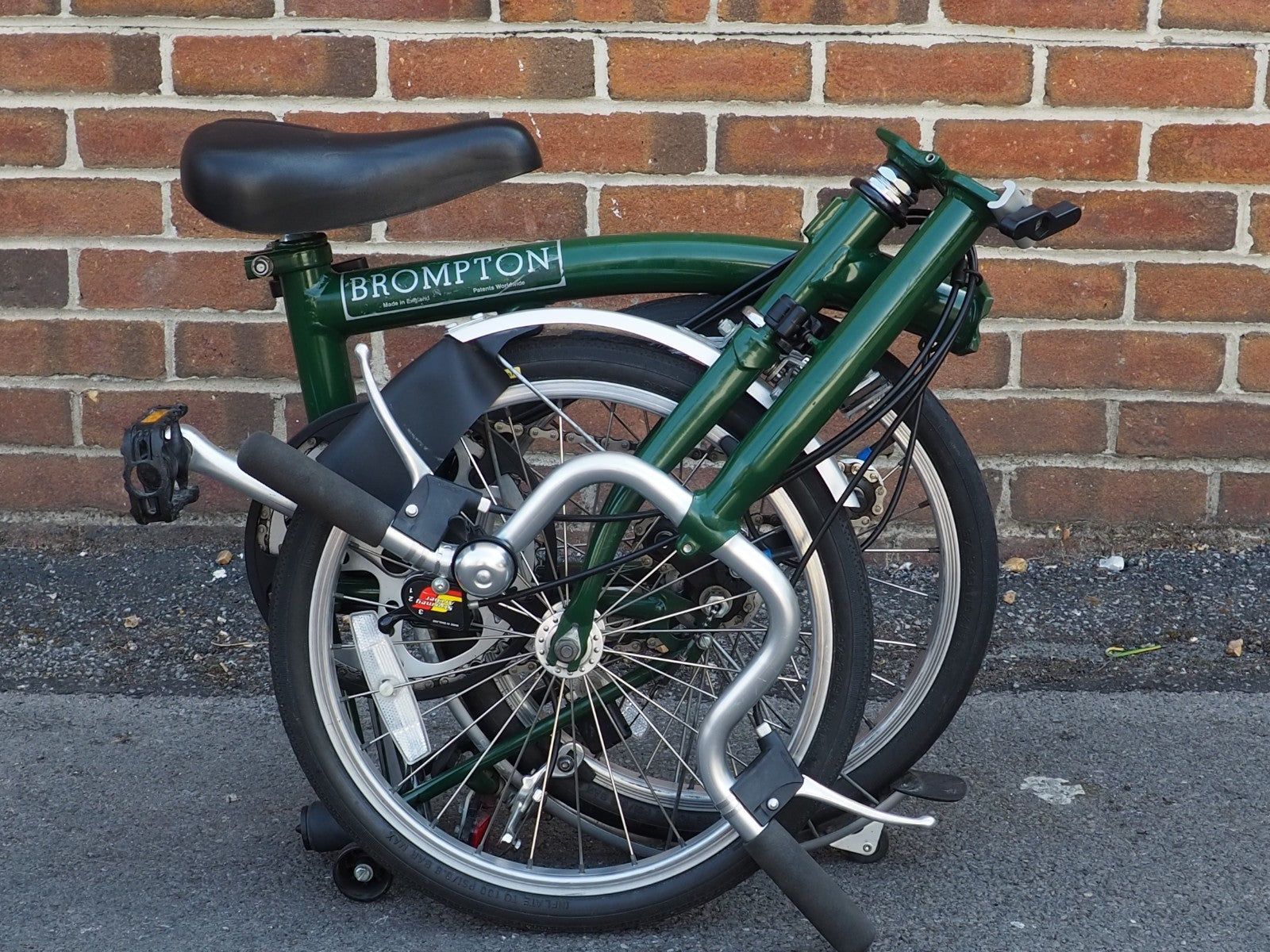 Brompton M3L Folding Bike, Green, 3-Speed, Original Owner Since 2000, Low Miles