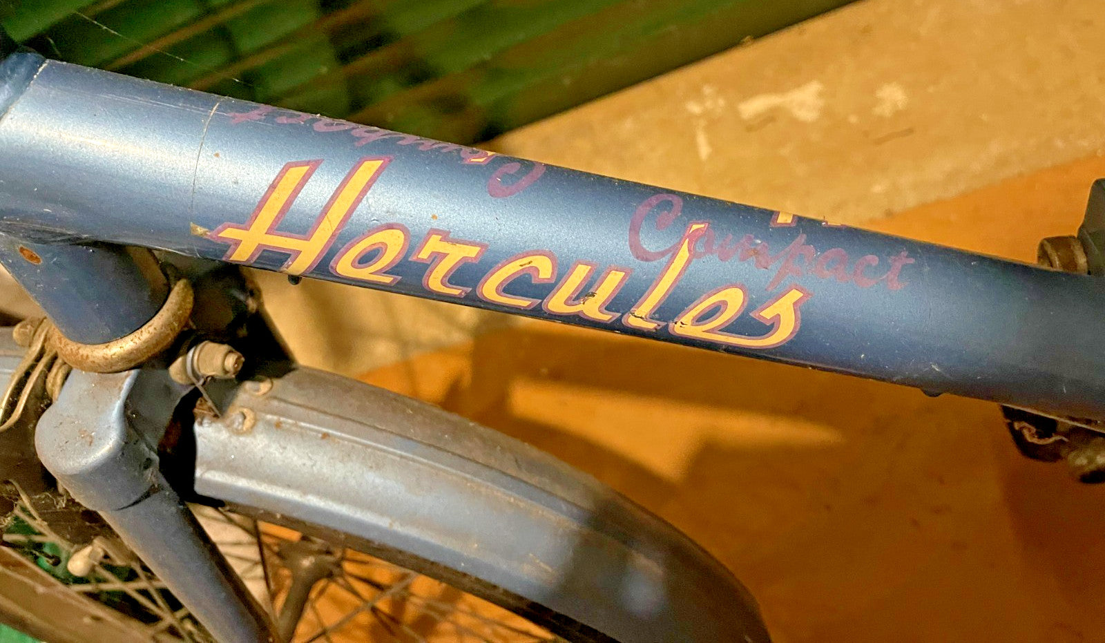 Folding Bicycle - Raleigh Compact Hercules Light Blue Original Retro Vintage