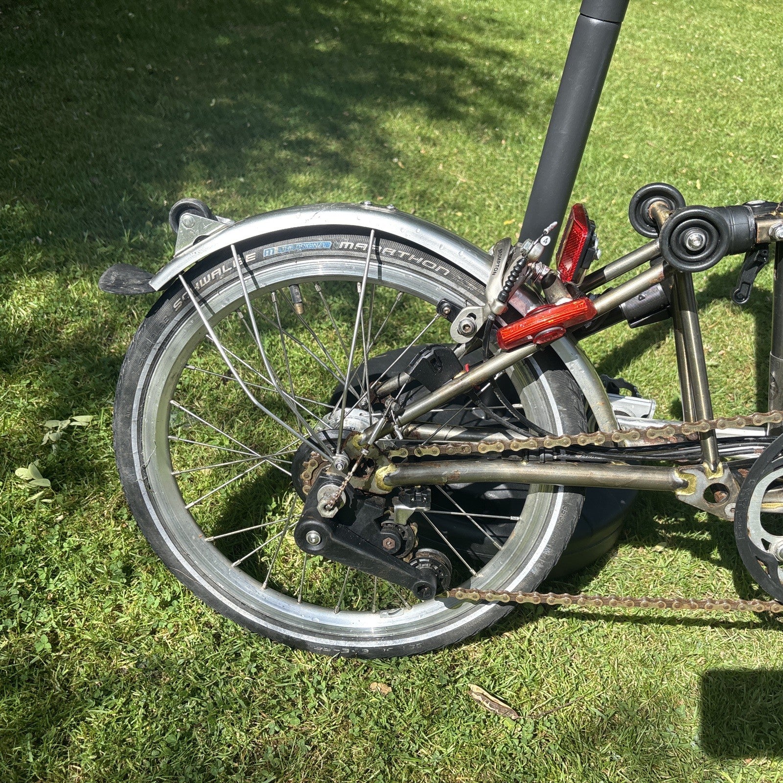 Brompton Folding Bike 6-Speed, Raw Lacquer