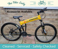 SERVICED Yellow/Black Frags F 18" Frame Folding Mountain Bike