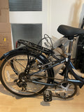 Raleigh Foldie 20in Folding Bike Black V-Brakes Derailleur Rack Mudguards