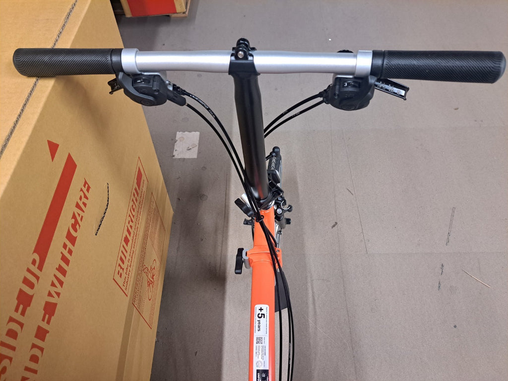 Brompton C-Line Explore Low bar Folding Bike Fire Coral