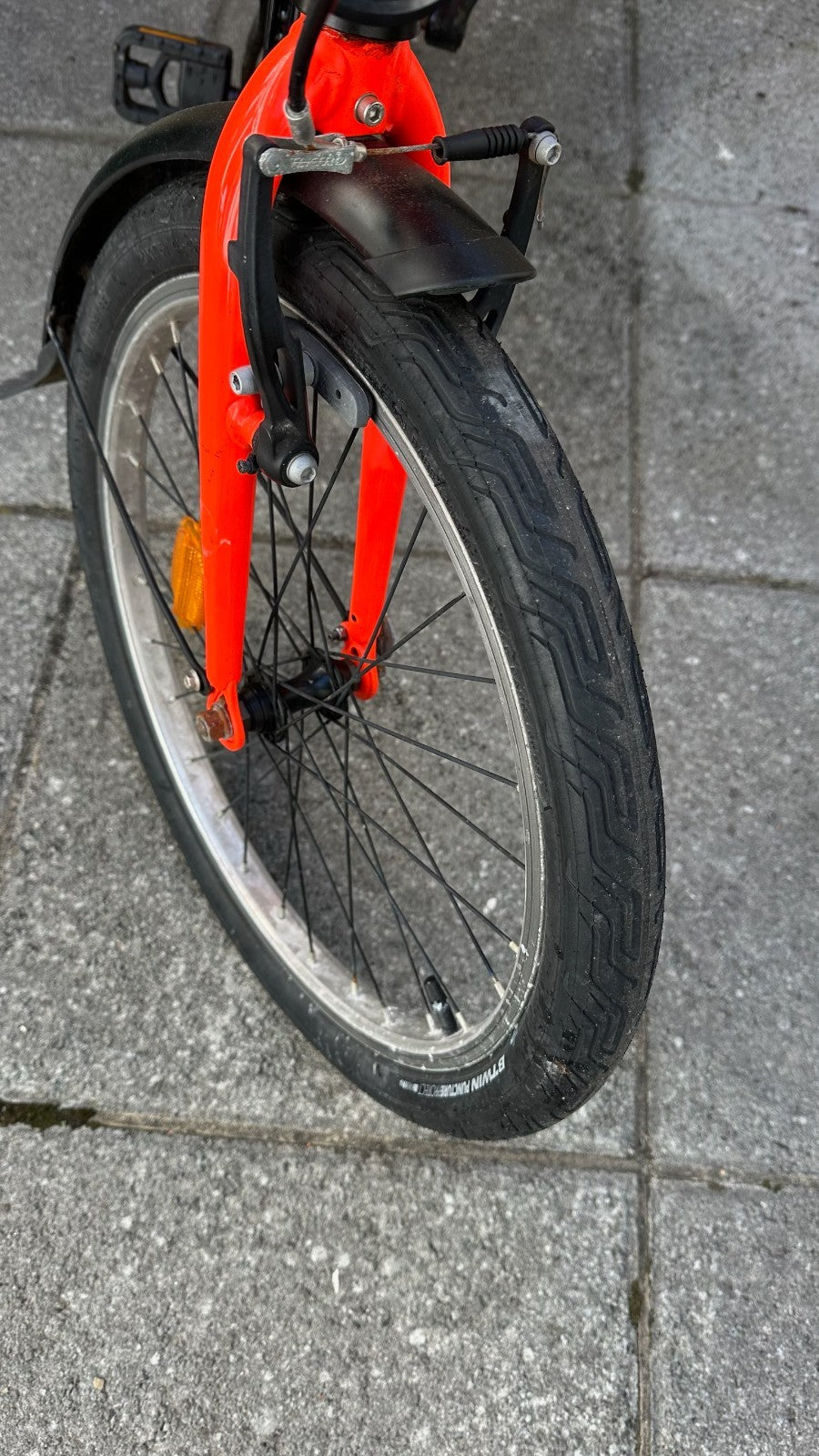 Red Oxylane Folding Bicycle 6-Speed