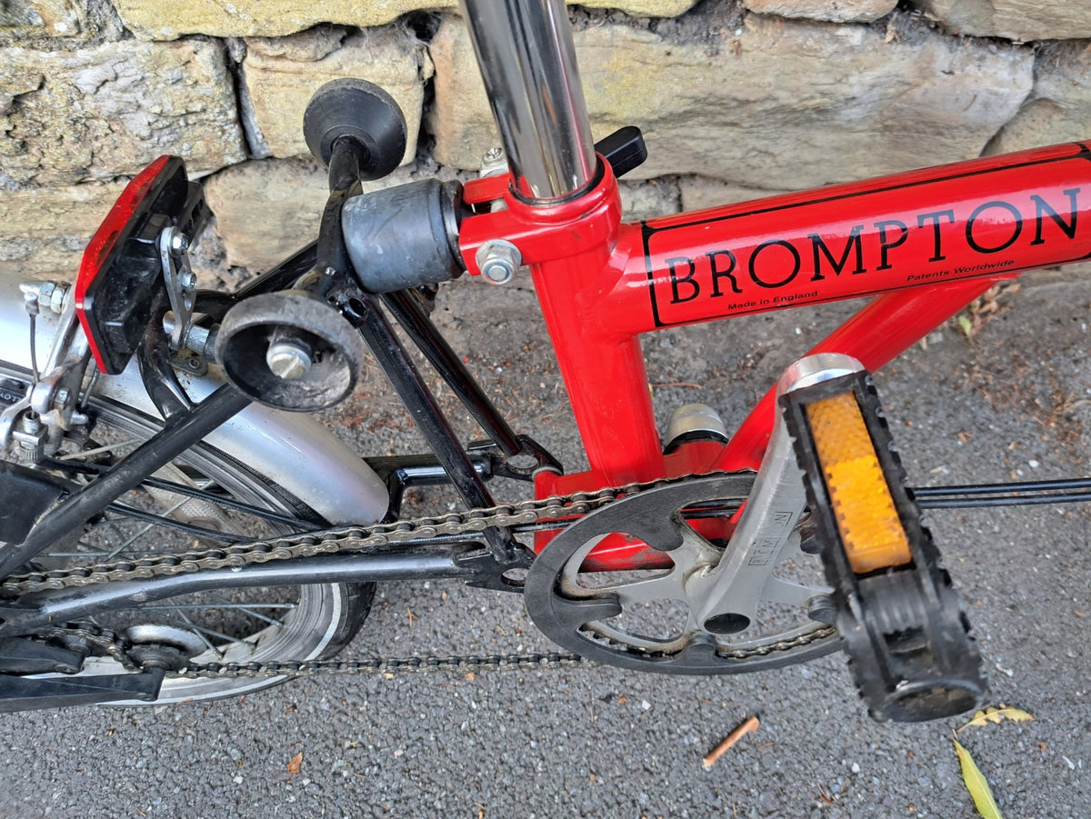 Brompton Folding Bike with 5-speed Hub Gear,  Red & Black