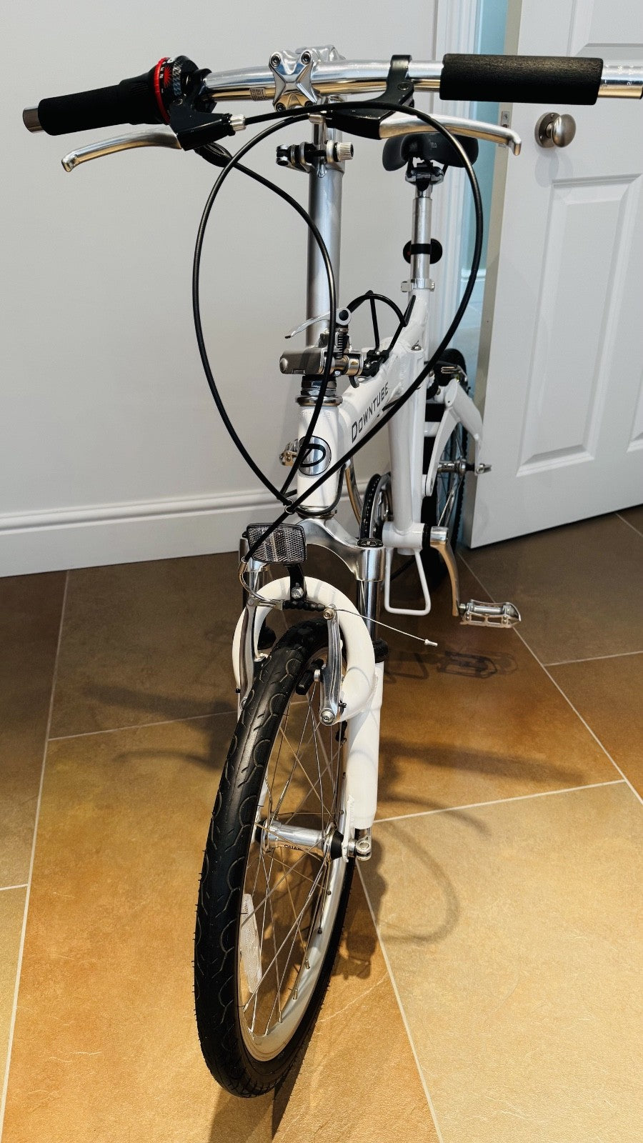 Downtube 9FS Full Suspension Folding Bike - White 20" Excellent Used Condition