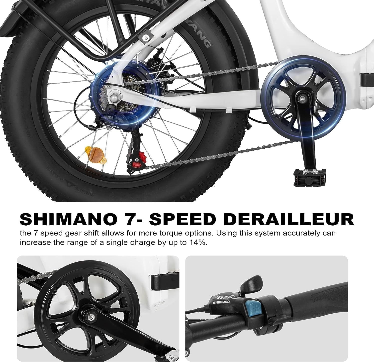 20" Folding Bike Lightweight 7-Speed Shimano Disc Brake Commuter