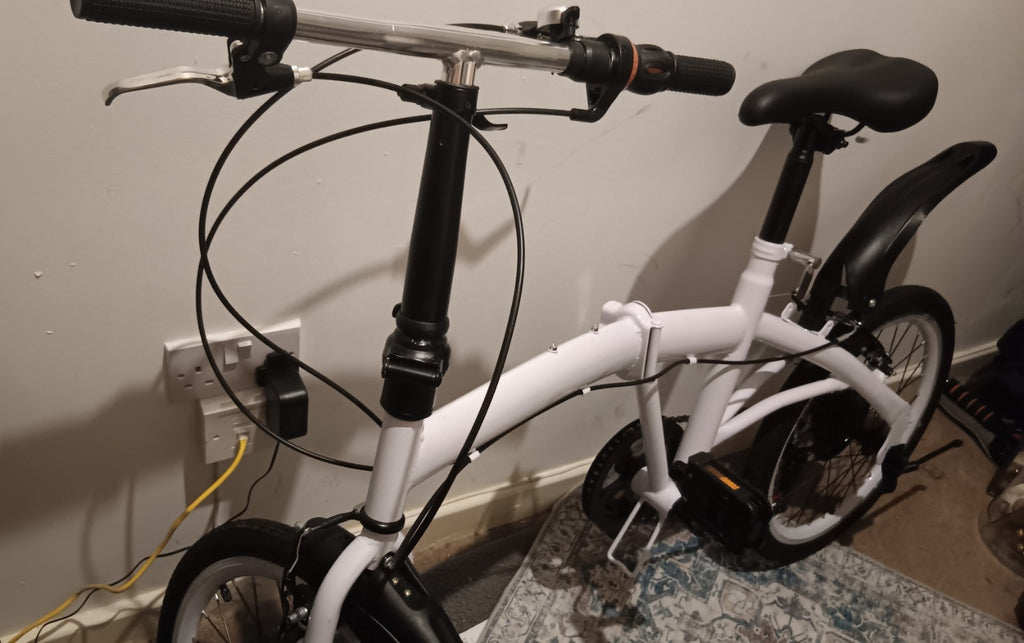 White Folding Bicycle 20 inch Wheel Compact Adult Foldable City Commuter BikeNEW