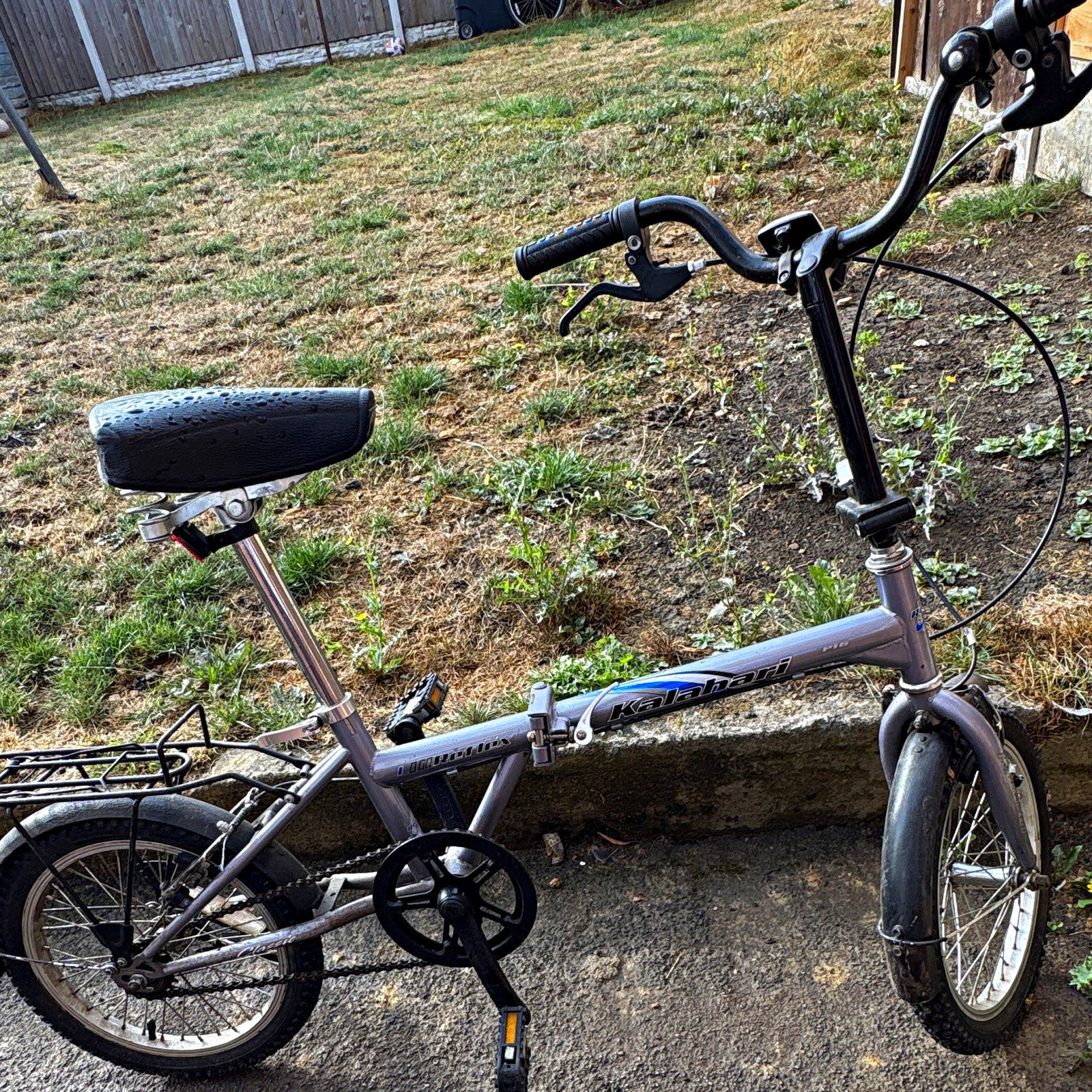Reflex Folding Bike Silver/Black with Folding Frame and BMX Bar Handlebars
