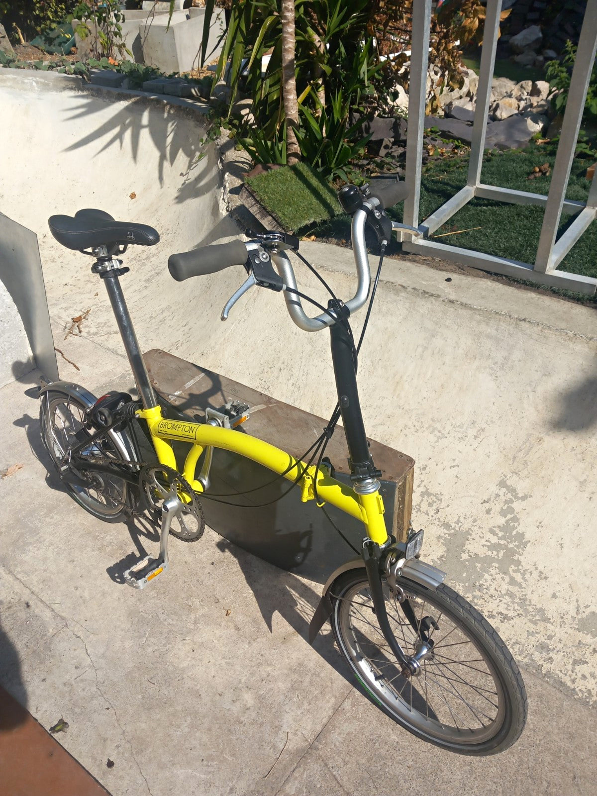 Brompton C Line 3 speed folding bicycle.