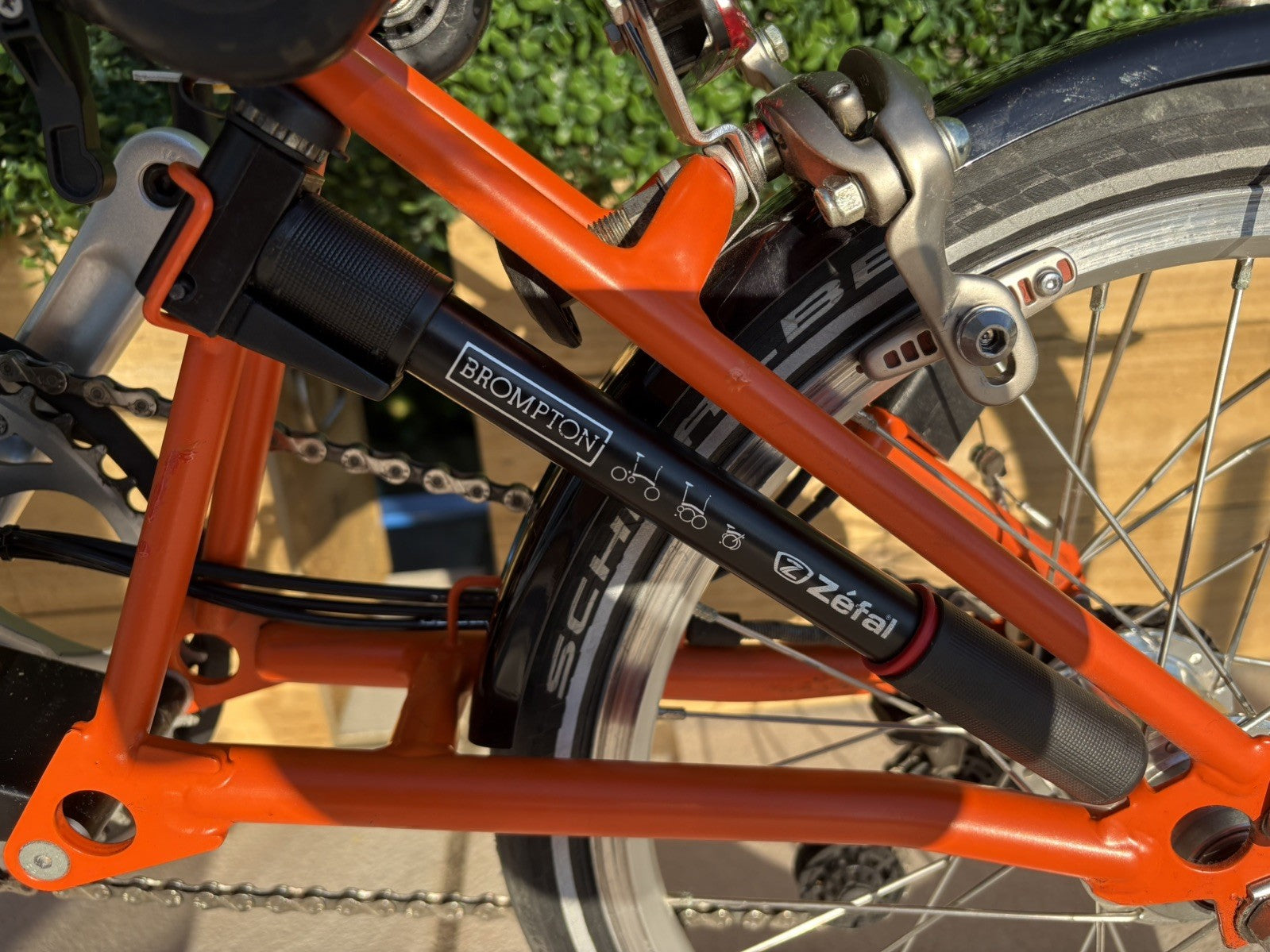 Brompton S6L 2014 6-Speed Folding Bike - Orange & Black - Very Good Condition