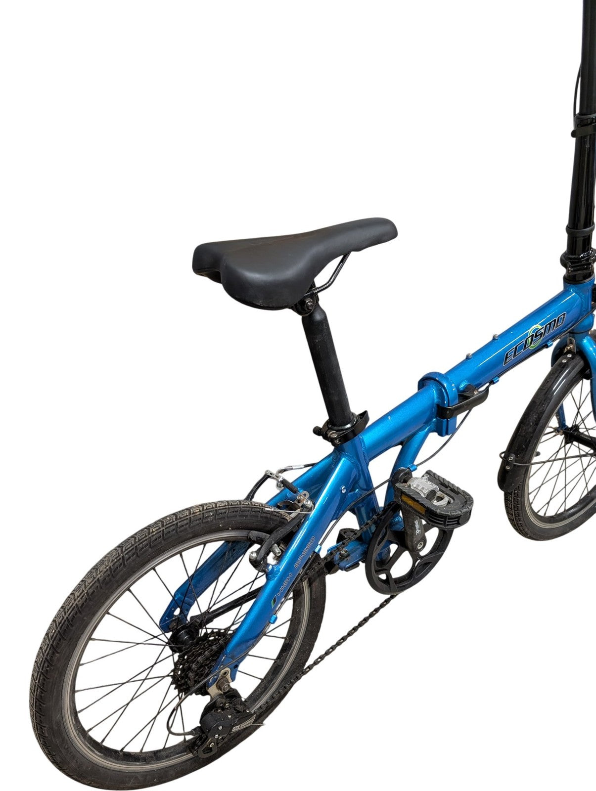 Ecosmo Folding Bike 16" Wheels Blue Shimano 6 Speed Lightweight Commuter Bicycle