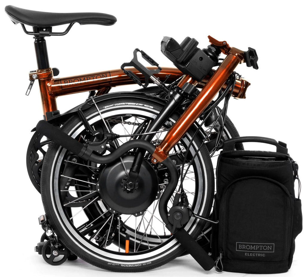 BROMPTON P LINE El.ctric URBAN FOLDING BIKE IN FLAME Lacqer New