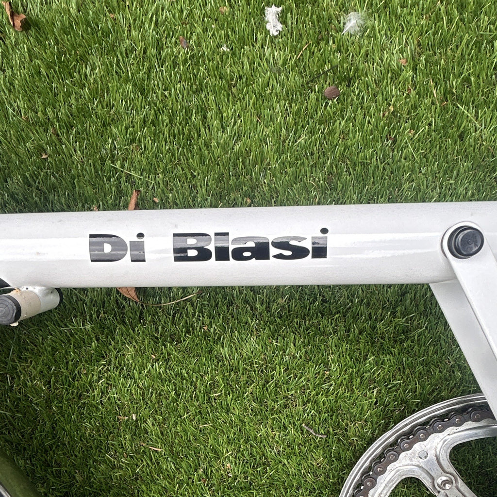 Di Blasi White Folding Bike 20in Wheels with Rear Rack & Carry Bag
