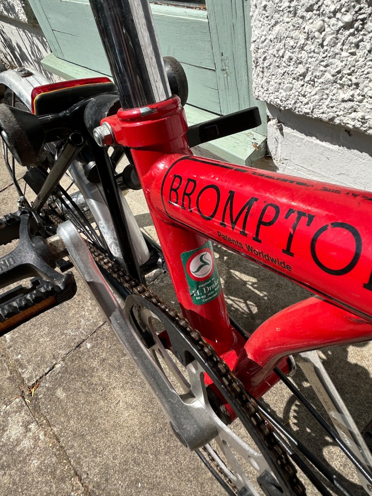 Brompton Folding Bike T5  Frame number 12616  colour red 1993