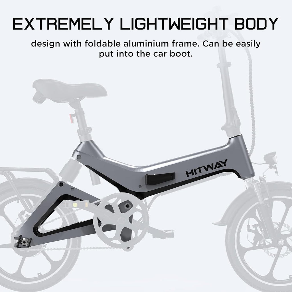 Hitway BK2 Folding City Bike 16" - Grey