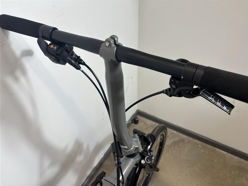 Brompton P Line 4 Speed 2022 Low Handlebar Folding Bike - Storm Grey