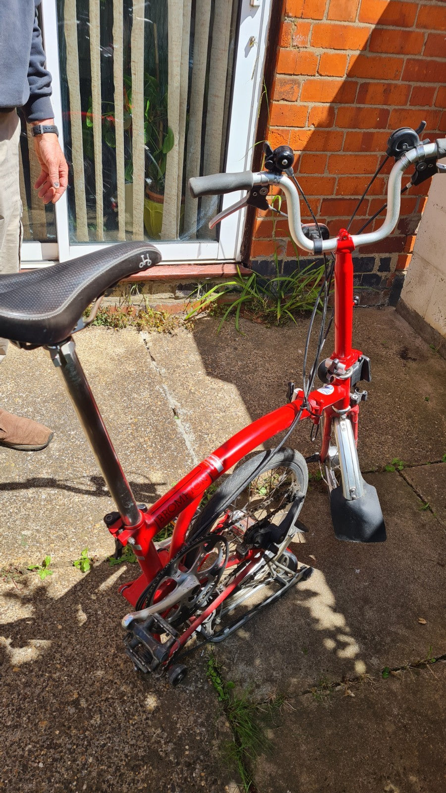 Brompton M6R 6 Speed Folding Bike Red Rear Rack Mudguards UK Made