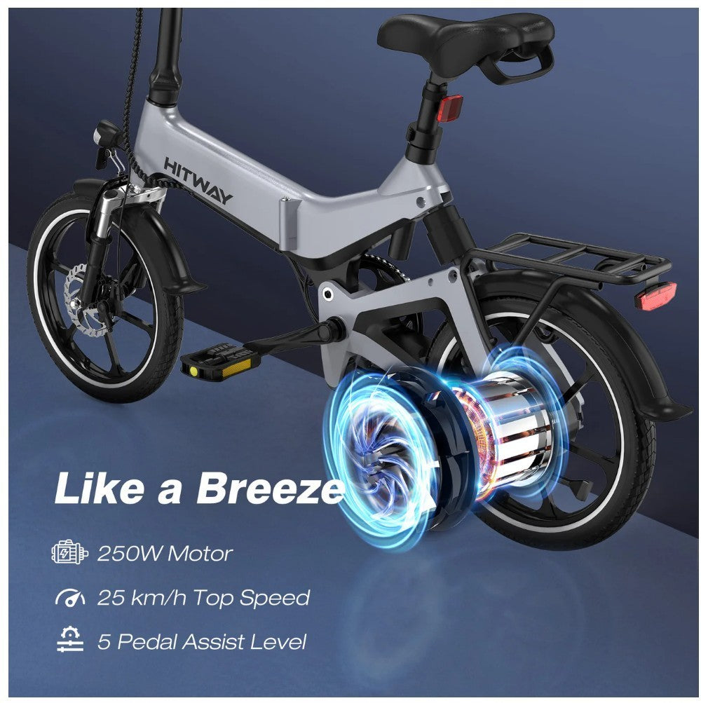 Hitway BK2 Folding City Bike 16" - Grey