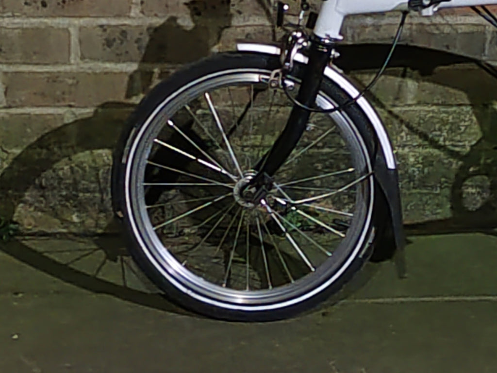 Brompton M3L White 3 Speed Folding Bike High Bar Serviced