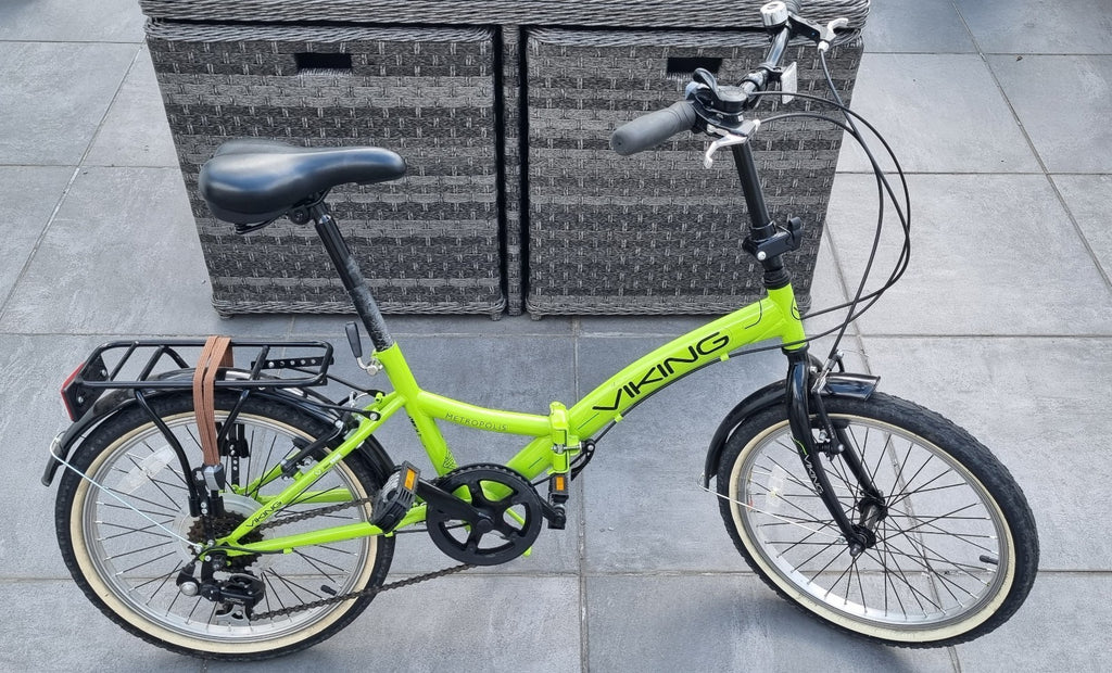 Viking Metropolis 20" Folding Bike – Green – 6 Speed - Bicycle - Adult Unisex