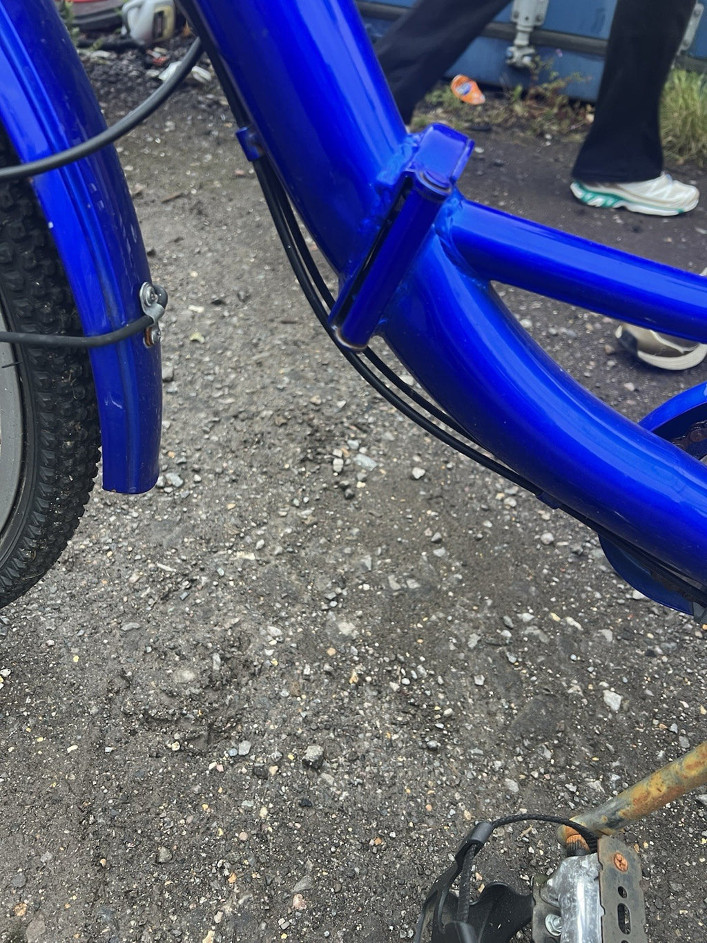 Adult Tricycle - Folding Trike - Blue - With Rear Basket - Needs Handlebars