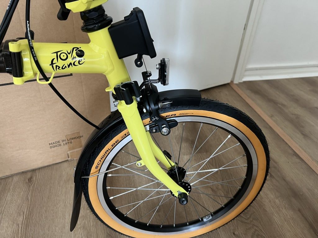 Brompton Tour de France Folding Bike 6 Speed 16in Black/Yellow
