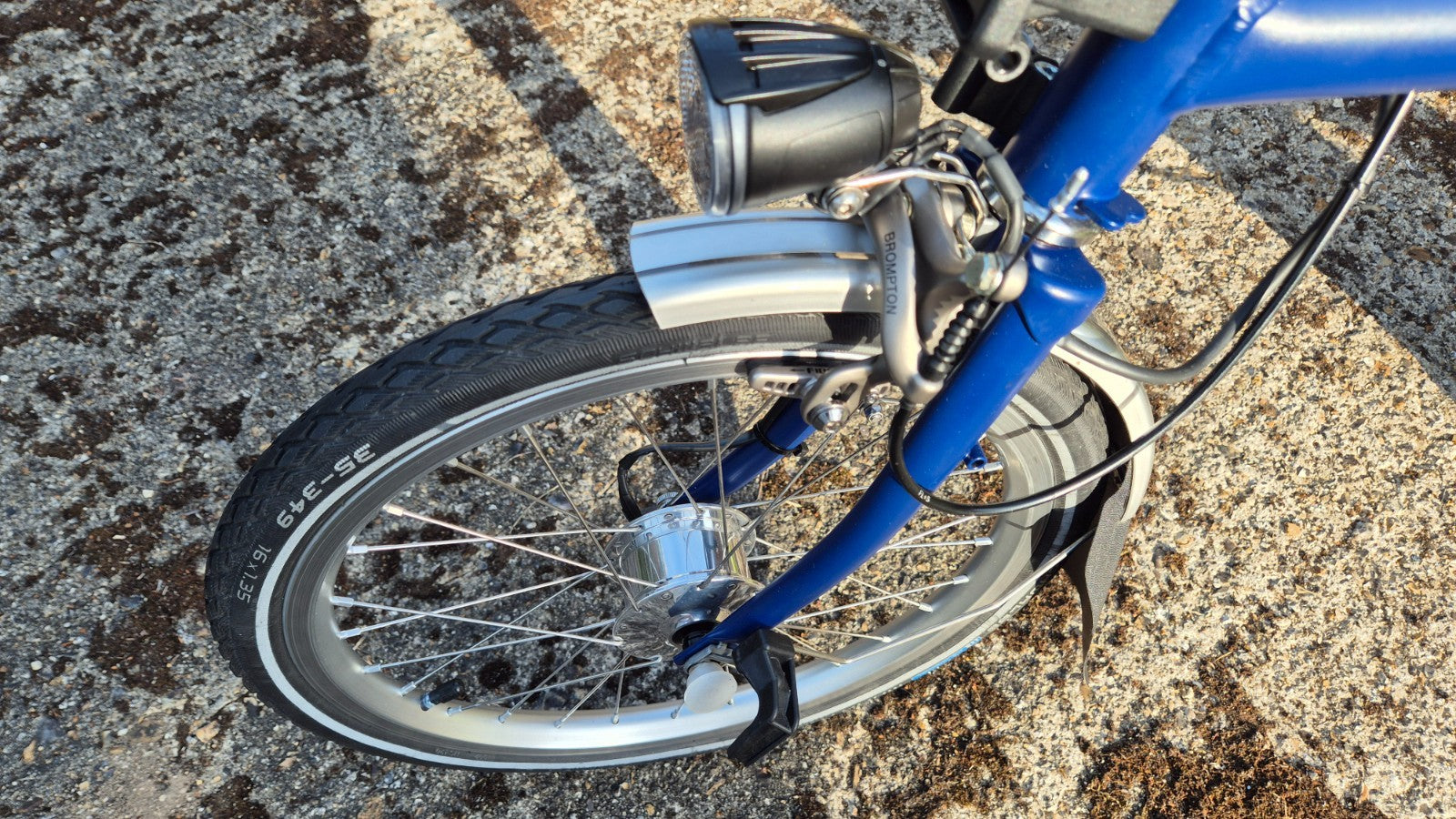 Cobalt Blue Brompton S6R - Rack & Hub Dynamo Lights - Excellent Condition!