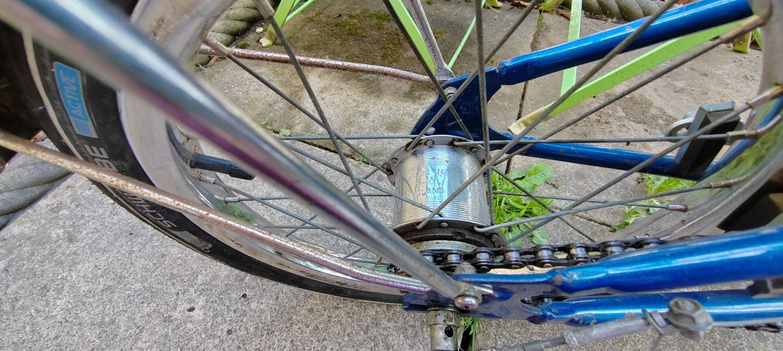 Dahon Folding Bicycle 16" Wheels Blue 3 speed Vintage GWO Collection Only Leics