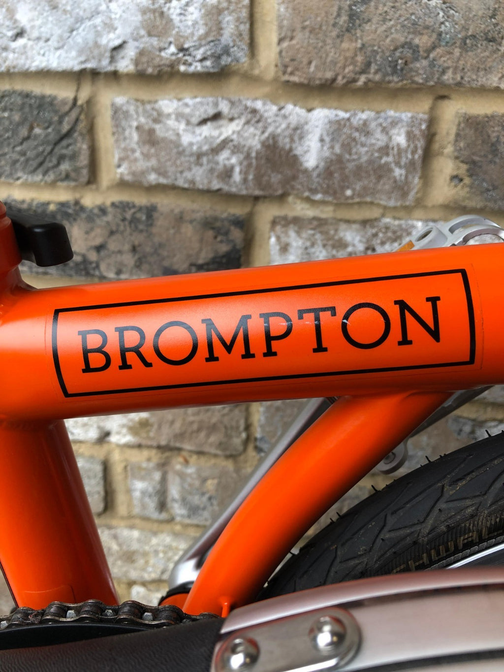 Brompton Signal Orange Superlight Titanium RARE S6L-X with Brooks - WORLD POST