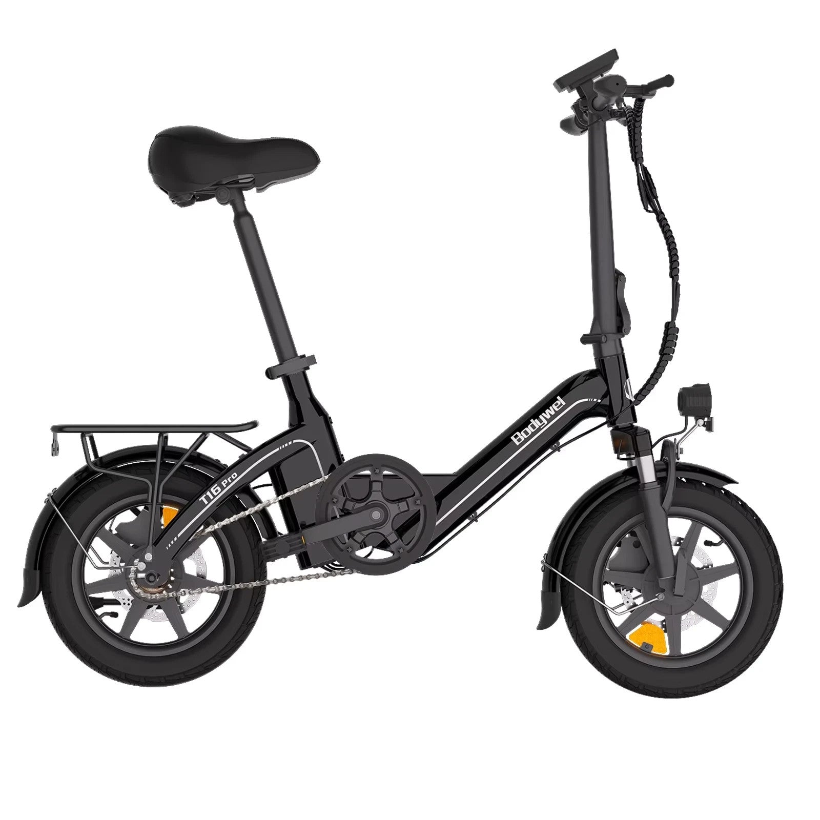 14" All-Terrain Folding commuter bike,21kg, 36V 10Ah,25KM/H,Full Disc,Rack-T16BL