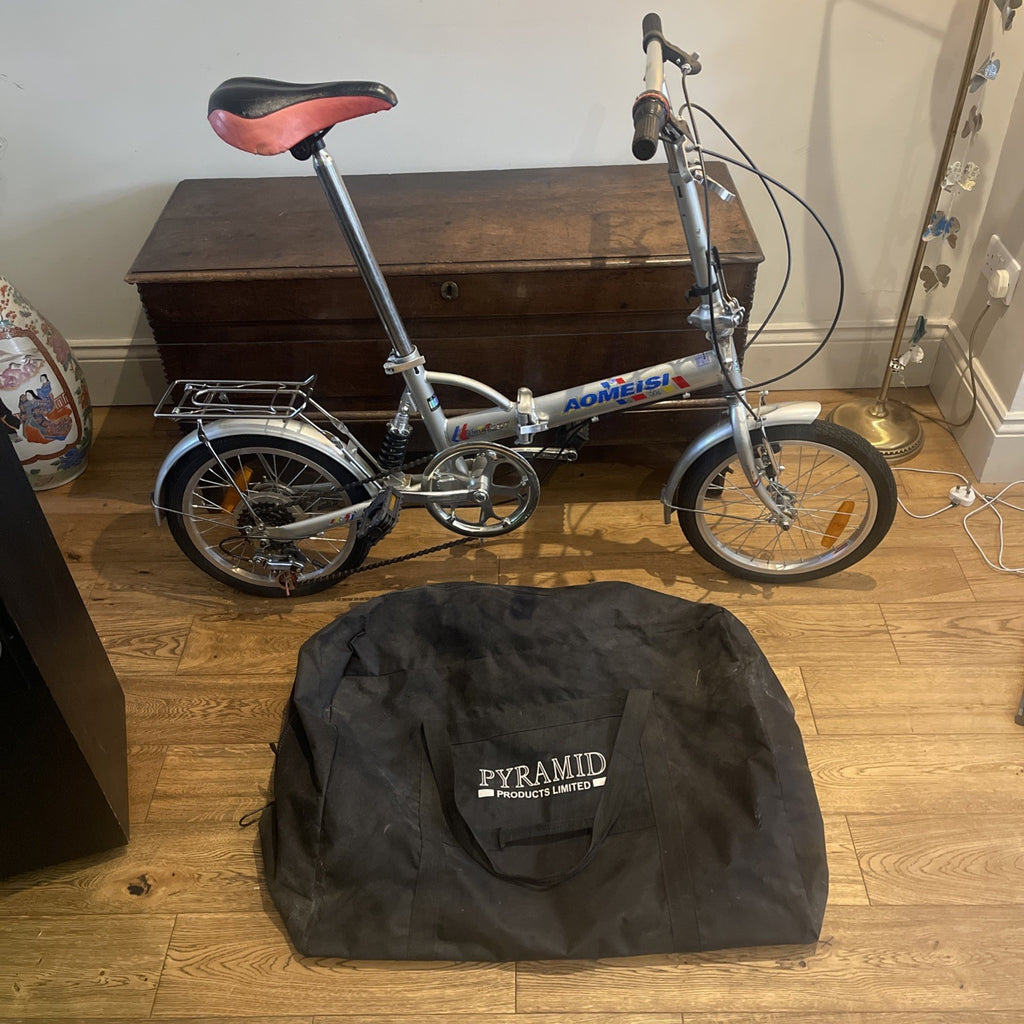 Hanker Aomeisi Folding Bike Rear Suspension Five Speed Rear Rack Bike In A Bag