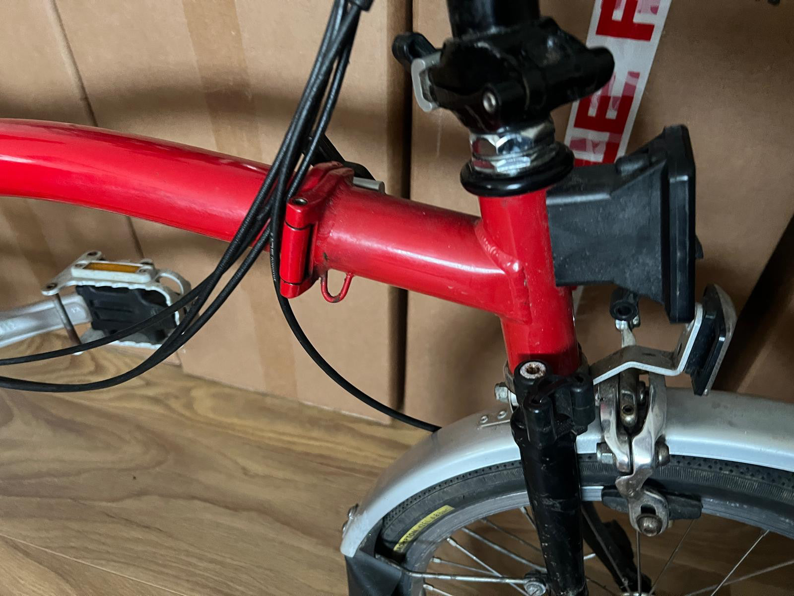 Brompton C Line M6R (6 Speed)  folding bicycle - Red