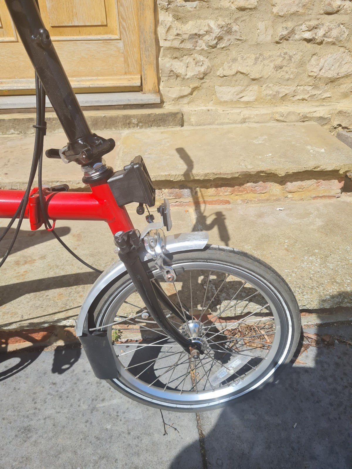 Brompton M3L Folding Bike Red and black
